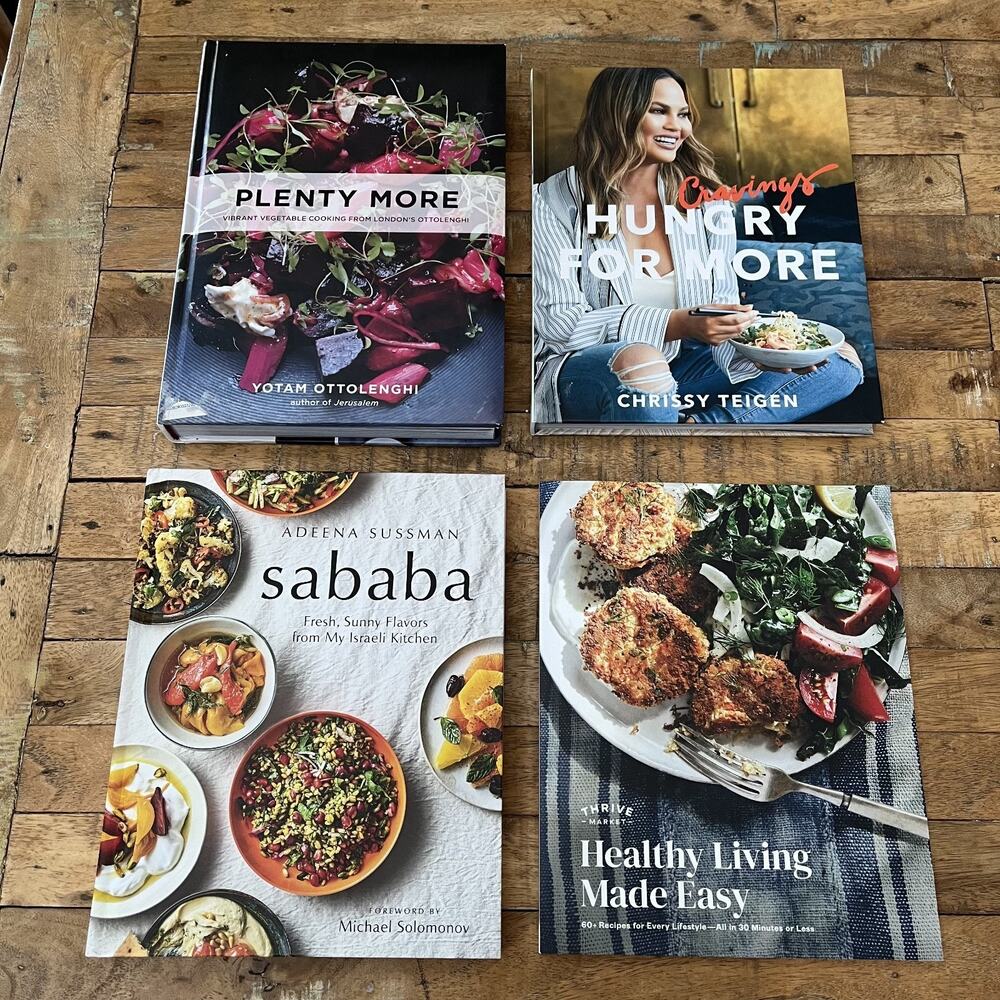 Lot of Cookbooks Healthy Living Vegetable Dishes Chrissy Teigen Yotam Ottolenghi